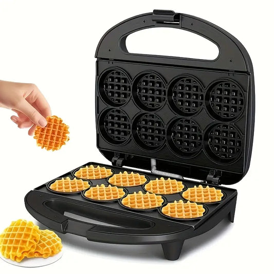 Mini Waffle Maker | Make Bite-Sized 8 * 2" Tiny Waffles, Great For Kids, Breakfast, Snacks